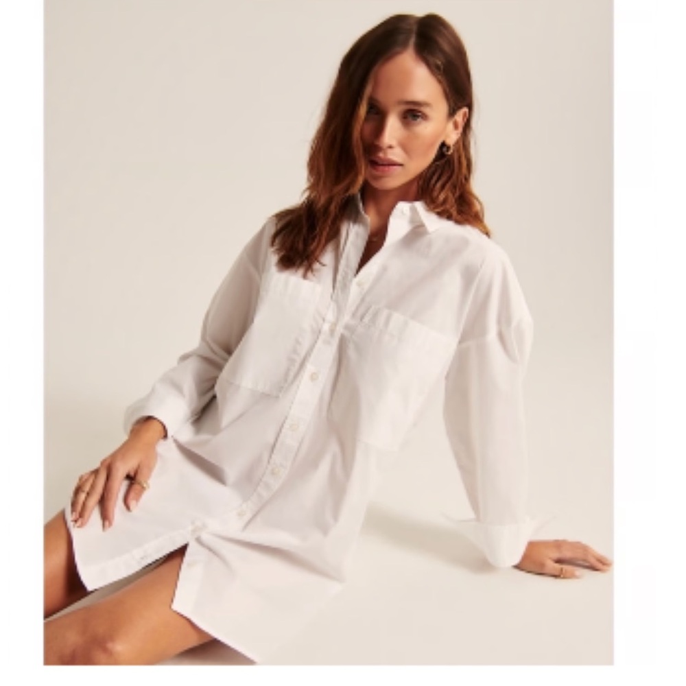 NWOT: White Shirt Dress